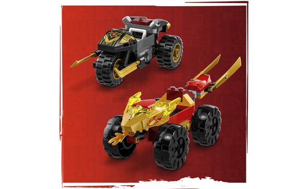 Конструктор LEGO NINJAGO Кай и Рас: Битва на машине и мотоцикле 71789 детальное изображение NINJAGO Lego