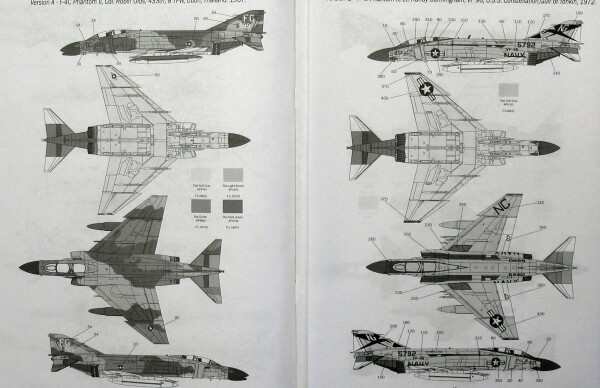 Сборная модель 1/72  Самолет F-4 C/D/J Phantom II Aces Италери 1373 детальное изображение Самолеты 1/72 Самолеты