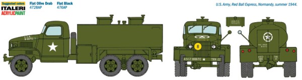 Scale model 1/35 American truck 6x6 Water Tank Truck Italeri 201 детальное изображение Автомобили 1/35 Автомобили