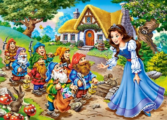 Пазл Snow White and the Dwarfs - Білосніжка та Гноми 120 шт детальное изображение 120 элементов Пазлы