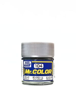 Gun Chrome metalgloss, Mr. Color solvent-based paint 10 ml. (Збройовий Хром глянсовий металік) детальное изображение Нитрокраски Краски