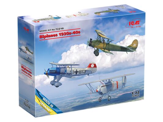 Assembled models of biplanes of the 1930s-1940s (Ne-51A-1, Ki-10-II, U-2/Po-2VS) детальное изображение Самолеты 1/72 Самолеты