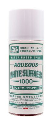Mr. Aqueous White Surfacer 1000 / Грунт белый на водной основе в аэрозоле  детальное изображение Краска / грунт в аэрозоле Краски