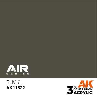 Акриловая краска RLM 71 / Светло-серый коричневый AIR АК-интерактив AK11822 детальное изображение AIR Series AK 3rd Generation