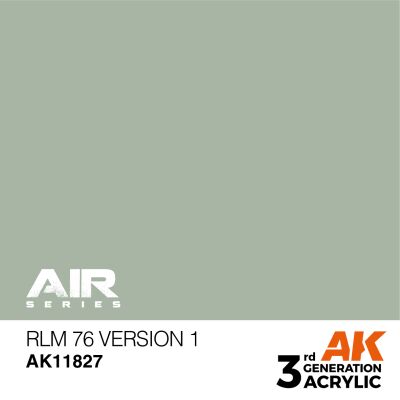 Акриловая краска RLM 76 Version 1 / Бледно-зеленый AIR АК-интерактив AK11827 детальное изображение AIR Series AK 3rd Generation