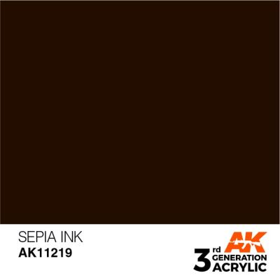 Acrylic paint SEPIA / INK АК-Interactive AK11219 детальное изображение General Color AK 3rd Generation