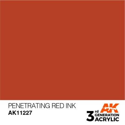 Акриловая краска PENETRATING RED – ПРОНИКАЮЩИЙ КРАСНЫЙ / INK АК-интерактив AK11227 детальное изображение General Color AK 3rd Generation