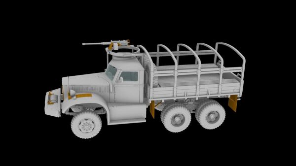 Сборная модель грузового автомобиля Diamond T 968 с пулеметом М2 детальное изображение Автомобили 1/72 Автомобили