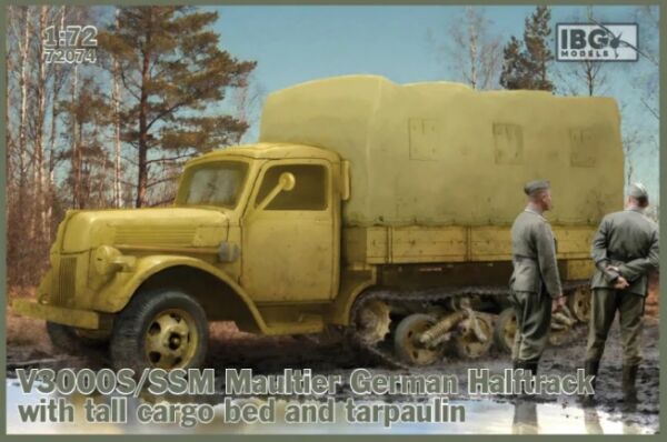 V3000S/SS M Maultier German Halftrack with tall cargo bed and tarpaulin детальное изображение Автомобили 1/72 Автомобили