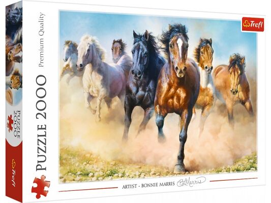 Пазли Стадо коней 2000шт детальное изображение 2000 элементов Пазлы
