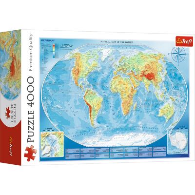 Puzzles Physical map of the world 4000pcs детальное изображение 4000 элементов Пазлы