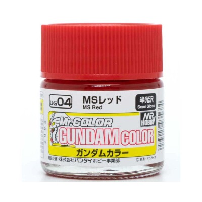 Акриловая краска на нитро основе Gundam Color (10ml) MS Red / Красный Mr.Color UG4 детальное изображение Акриловые краски Краски