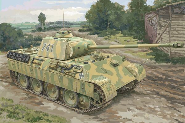 Сборная модель немецкого Sd.Kfz.171 Pz.Kpfw.Ausf A детальное изображение Бронетехника 1/48 Бронетехника
