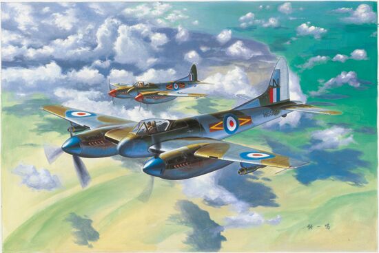 Сборная модель 1/48 Самолет De Havilland &quot;Wasp&quot; F.3 Fighter Трумпетер 02894 детальное изображение Самолеты 1/48 Самолеты