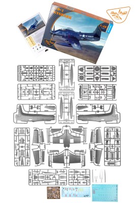 Сборная модель 1/48 самолет A2D-1 Skyshark Clear Prop 4801 детальное изображение Самолеты 1/48 Самолеты