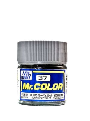 RLM75 Gray Violet semigloss, Mr. Color solvent-based paint 10 ml / Фиолетово-серый полуглянцевый детальное изображение Нитрокраски Краски