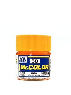 Orange Yellow semigloss, Mr. Color solvent-based paint 10 ml / Оранжево-жёлтый полуглянцевый детальное изображение Нитрокраски Краски