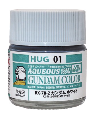 Aqueous Gundam Color (10ml) RX-78-2 GUNDAM WHITE / Белый полуглянцевый детальное изображение Акриловые краски Краски