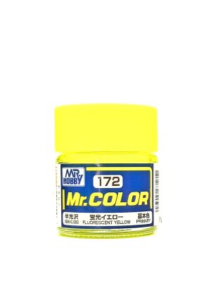 Fluorescent Yellow gloss, Mr. Color solvent-based paint 10 ml. (Флуоресцентний Жовтий глянсовий) детальное изображение Нитрокраски Краски