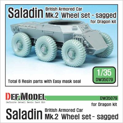 British Saladin MK.II Sagged Wheel set  детальное изображение Смоляные колёса Афтермаркет