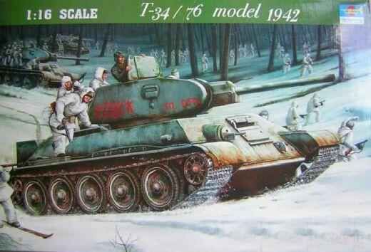 Сборная модель Т-34/76 образца 1942г. детальное изображение Бронетехника 1/16 Бронетехника