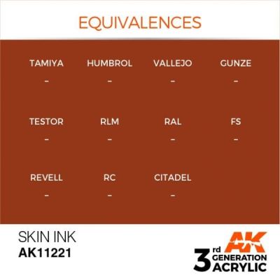Acrylic paint SKIN / INK АК-Interactive AK11221 детальное изображение General Color AK 3rd Generation