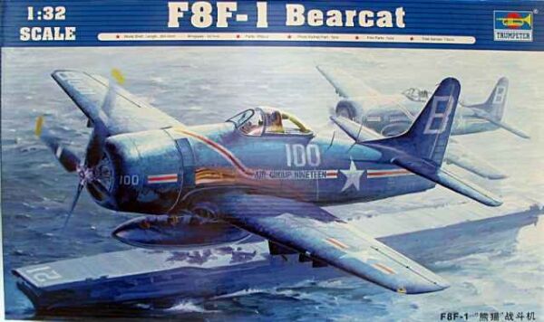 Сборная модель 1/32 Самолет F8F-1 Bearcat Трумпетер 02247 детальное изображение Самолеты 1/32 Самолеты