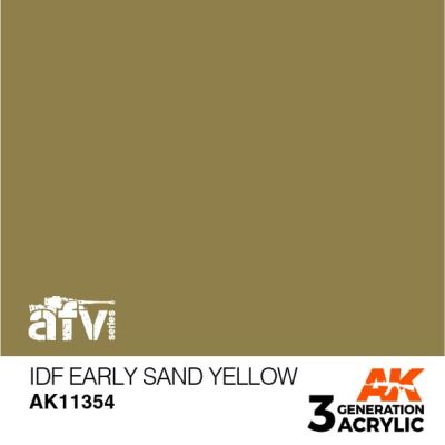 Акриловая краска IDF EARLY SAND YELLOW / Жёлтый песок (Израиль) – AFV АК-interactive AK11354 детальное изображение AFV Series AK 3rd Generation