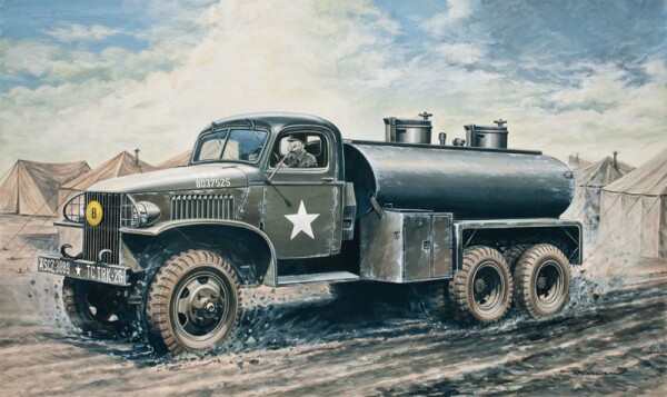 Сборная модель 1/35 американский грузовик 6x6 Water Tank Truck Италери 201 детальное изображение Автомобили 1/35 Автомобили