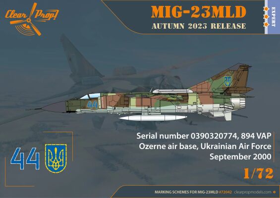 Scale model 1/72 fighter MiG-23 MLD The last Ukrainian Flogger-К Clear Prop 72042 детальное изображение Самолеты 1/72 Самолеты