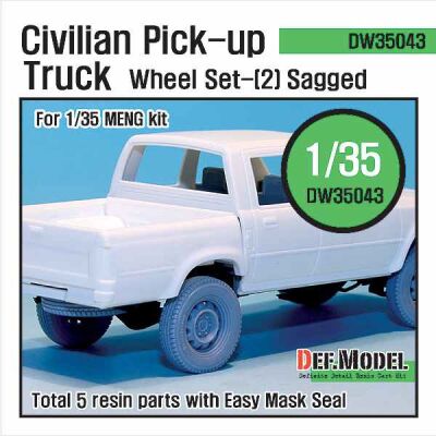 Civilan Pick up Truck Sagged Wheel set(2)  детальное изображение Смоляные колёса Афтермаркет