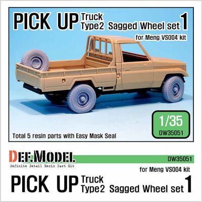 PICK UP truck type 2 Sagged Wheel set 1  детальное изображение Смоляные колёса Афтермаркет