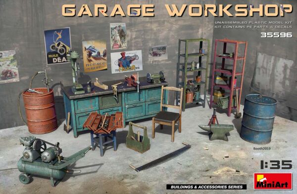 garage workshop детальное изображение Аксессуары 1/35 Диорамы