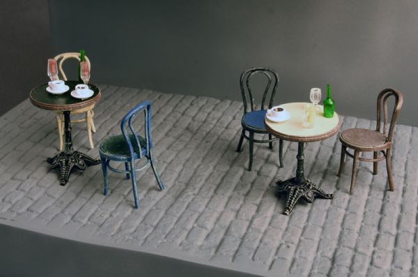 A set of furniture and utensils for a cafe детальное изображение Аксессуары 1/35 Диорамы