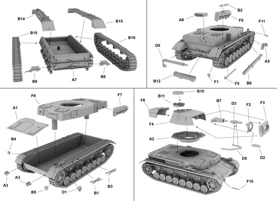 Збірна модель танка Pz.Kpfw.IV Ausf.D детальное изображение Бронетехника 1/76 Бронетехника
