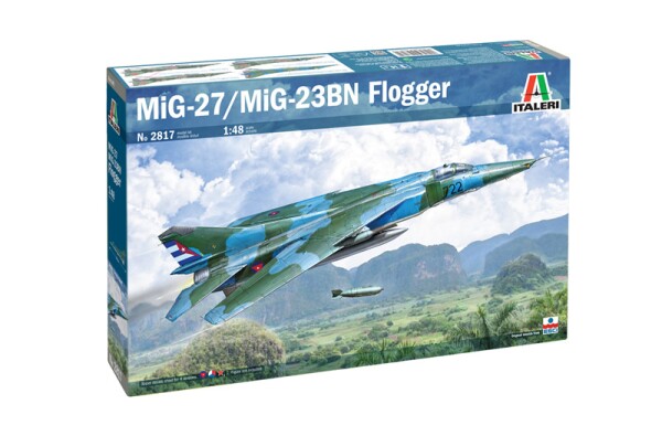 Scale model 1/48 aircraft MiG-27 / MiG-23BN Flogger Italeri 2817 детальное изображение Самолеты 1/48 Самолеты