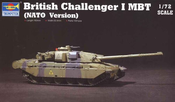 Збірна модель 1/72 британський танк Challenger I MBT (NATO Version) Trumpeter 07106 детальное изображение Бронетехника 1/72 Бронетехника