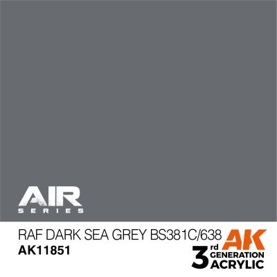 Акрилова фарба RAF Dark Sea Grey BS381C/638 / Темно-сірий AIR АК-interactive AK11851 детальное изображение AIR Series AK 3rd Generation