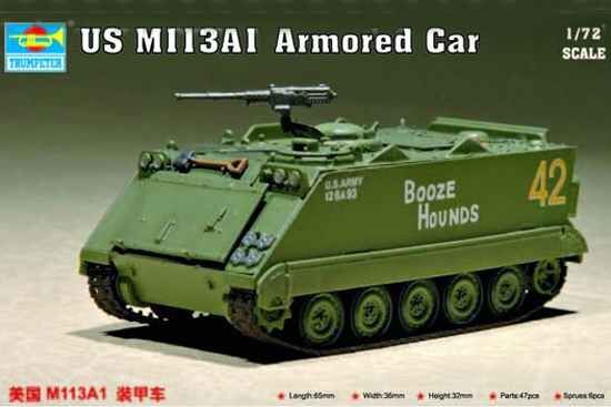Assembly model 1/72 american armored personnel carrier M113A2 Trumpeter 07239 детальное изображение Бронетехника 1/72 Бронетехника