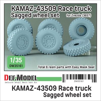 KAMAZ-43509 Race Truck - Sagged Wheel Set детальное изображение Смоляные колёса Афтермаркет