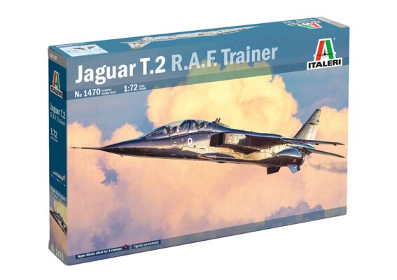 Assembly model 1/72 Aircraft Jaguar T.2 R.A.F. Trainer Italeri 1470 детальное изображение Самолеты 1/72 Самолеты