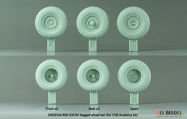 R.O.K K311A1 (KM450) - Sagged Wheel Set (For Academy) детальное изображение Смоляные колёса Афтермаркет