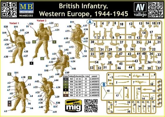 &quot;British Infantry. Western Europe. 1944-1945&quot;     детальное изображение Фигуры 1/35 Фигуры