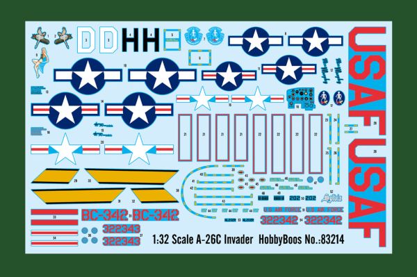 Сборная модель американского самолета A-26C Invader. детальное изображение Самолеты 1/32 Самолеты