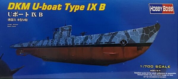 Збірна модель 1/700 підводний човен DKM U-boat Type Ⅸ B HobbyBoss 87006 детальное изображение Подводный флот Флот