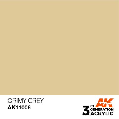 Акрилова фарба GRIMY GREY – STANDARD / БРУДНИЙ СІРИЙ AK-interactive AK11008 детальное изображение General Color AK 3rd Generation