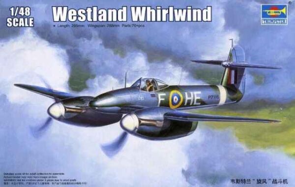 Сборная модель 1/48 Самолет Westland Whirlwind Трумпетер 02890 детальное изображение Самолеты 1/48 Самолеты