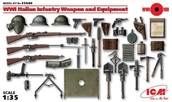 Weapons and equipment of the Italian infantry World War I детальное изображение Аксессуары 1/35 Диорамы