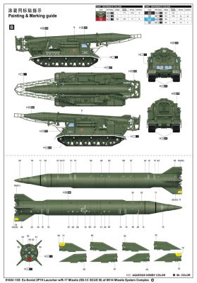 Збірна модель радянської пускової установки 2П19 із ракетою Р-17 (SS-1C SCUD B) ракетного комплексу 8К детальное изображение Зенитно ракетный комплекс Военная техника