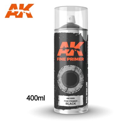 Fine Primer Black - Spray 400ml (Includes 2 nozzles) / Грунт чорний в аерозолі 400мл детальное изображение Краска / грунт в аэрозоле Краски